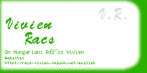 vivien racs business card